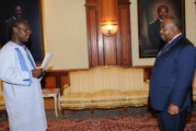 L’Ambassadeur Saïdou ZONGO présente ses Lettres de créance à S.E.M. Ali Bongo ONDIMBA