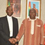Visite de courtoisie de Son Excellence Monseigneur Relwendé Kişiyi OUEDRAOGO, nonce apostolique du Vatican pour le Gabon et le Congo.